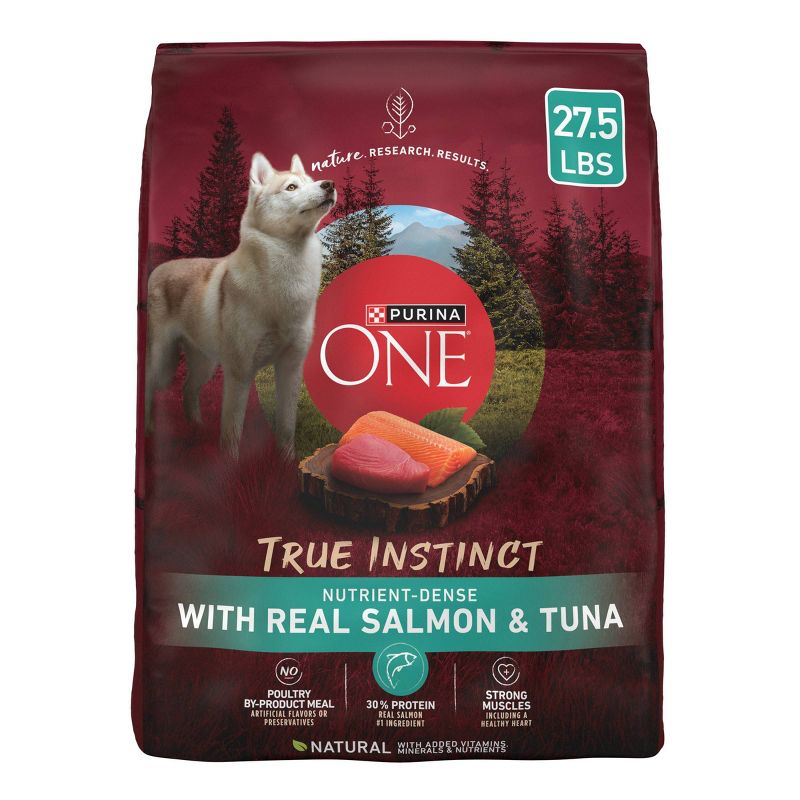 Purina ONE SmartBlend True Instinct with Real Salmon & Fish Adult Dry Dog Food, 1 of 9