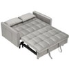 Airsurfer Modern Velvet 3-in-1 Convertible Sofa Bed ¨C Pull Out Love Seat with Pillows & Side Pockets for Living Room - 4 of 4