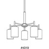 Progress Lighting Replay 5-Light Chandelier, Brushed Nickel, White Glass Shades - 4 of 4