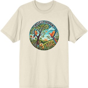Orgullo Hispano Parrot Mosaic Adult Crew Neck Short Sleeve Tee - 1 of 2