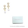 Adornia 14k Gold Plated 3-Tier Flower White Mother of Pearl Drop Earrings - 2 of 3
