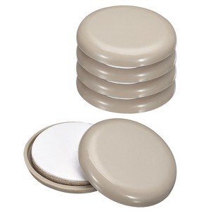 Unique Bargains Plastic Self-adhesive Smooth Round Carpeted Tile Vinyl Furniture Sliding Pad - 1 of 4