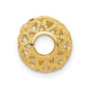 Black Bow Jewelry 14K Yellow Gold Diamond-Cut Filigree Ball Chain Slide, 10mm (3/8 inch) - 3 of 4