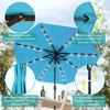 Sonkuki Patio 9FT LED Market Umbrellas With Solar Lights, Table Umbrella for Patio and Outdoor With Tilt Button for Deck and Pool - 4 of 4