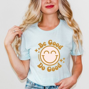 Simply Sage Market S.W.Smiley Be Good Do Good Smiley Face Short Sleeve Tee - 1 of 4