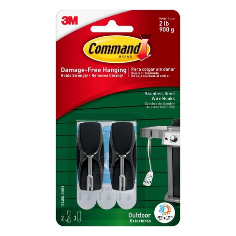 Command 2 Hooks 3 Strips Outdoor, Command Outdoor Hooks