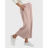 Hanes Originals Women's French Terry Wide Leg Cropped Pants - 2 of 4