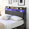 DOMETOUR Queen Bed Frame, Storage Headboard with Charging Station, Solid and Stable, Noise Free, No Box Spring Needed, Easy Assembly - 4 of 4