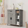 Dcolora Bathroom Cabinet, Floor Storage Cabinet with Doors and Shelves, Coffee Bar Cabinets with Drawer - 3 of 4
