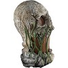 Halloween Express  12 in Light-Up Animated Flaming Rotted Skull Decoration - 3 of 4