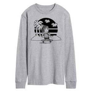 Men's - Peanuts - Linus Skateboarding Long Sleeve Graphic T-Shirt - 1 of 4