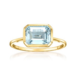 Ross-Simons 2.50 Carat Sky Blue Topaz Ring in 14kt Yellow Gold - 1 of 4