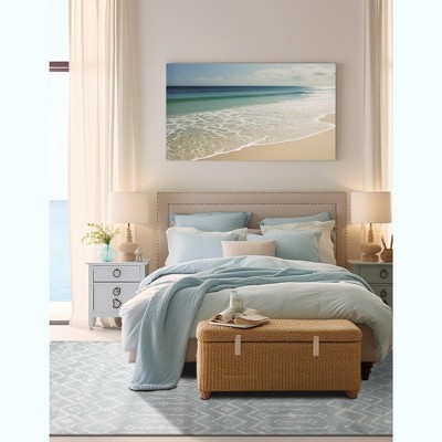 Light Blue Trellis 6' x 9' Synthetic Area Rug