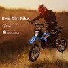 Black 36V Electric Dirt Bike For Kids With 500W Brushed Motor Full Metal Suspension Pneumatic Tires Led Headlights Adjustable Speed Disc Brakes Leath - 3 of 4