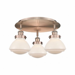 Olean - 3 Light Flush Mount In Art Deco Style-8 Inches Tall and 18.25 Inches Wide - 1 of 1
