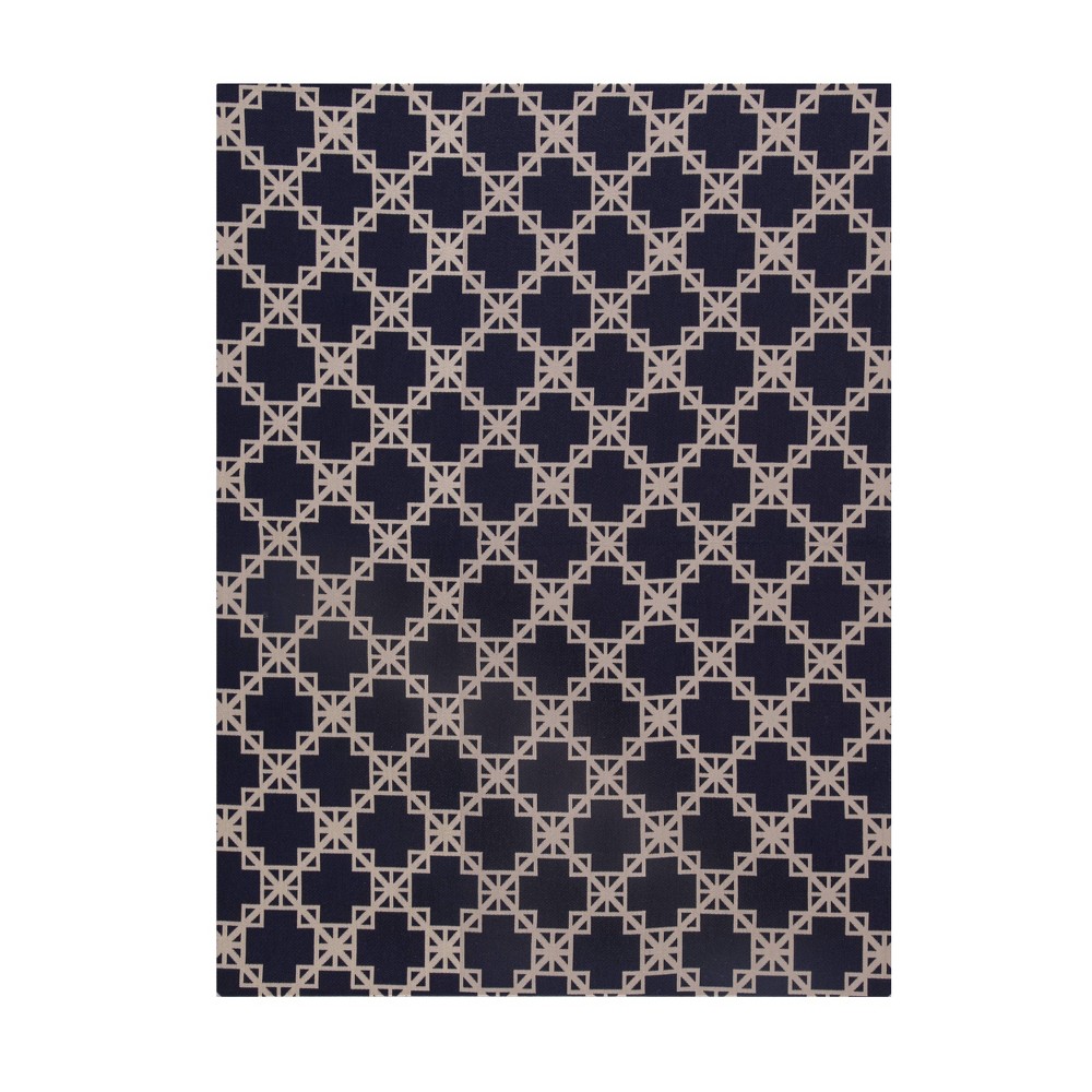 Photos - Doormat 36"x48" Aberdeen 1/2" Rug'D Chair Floor Mat Navy Blue/Tan - Anji Mountain