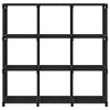 vidaXL 9-Cube Display Shelf in Black - Multifunctional Storage Rack with Steel Frame and Fabric Shelves - Ideal for Home Organization - 4 of 4
