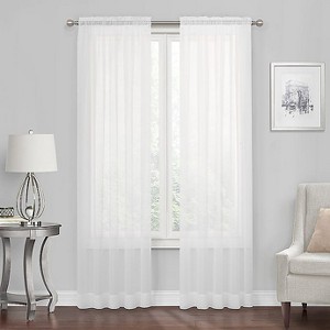 Kate Aurora Premium Rod Pocket Sheer Voile Single Window Curtain Panel - 1 of 1