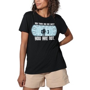 Women's Star Trek Not Safe Loose T-Shirt Black - 1 of 4