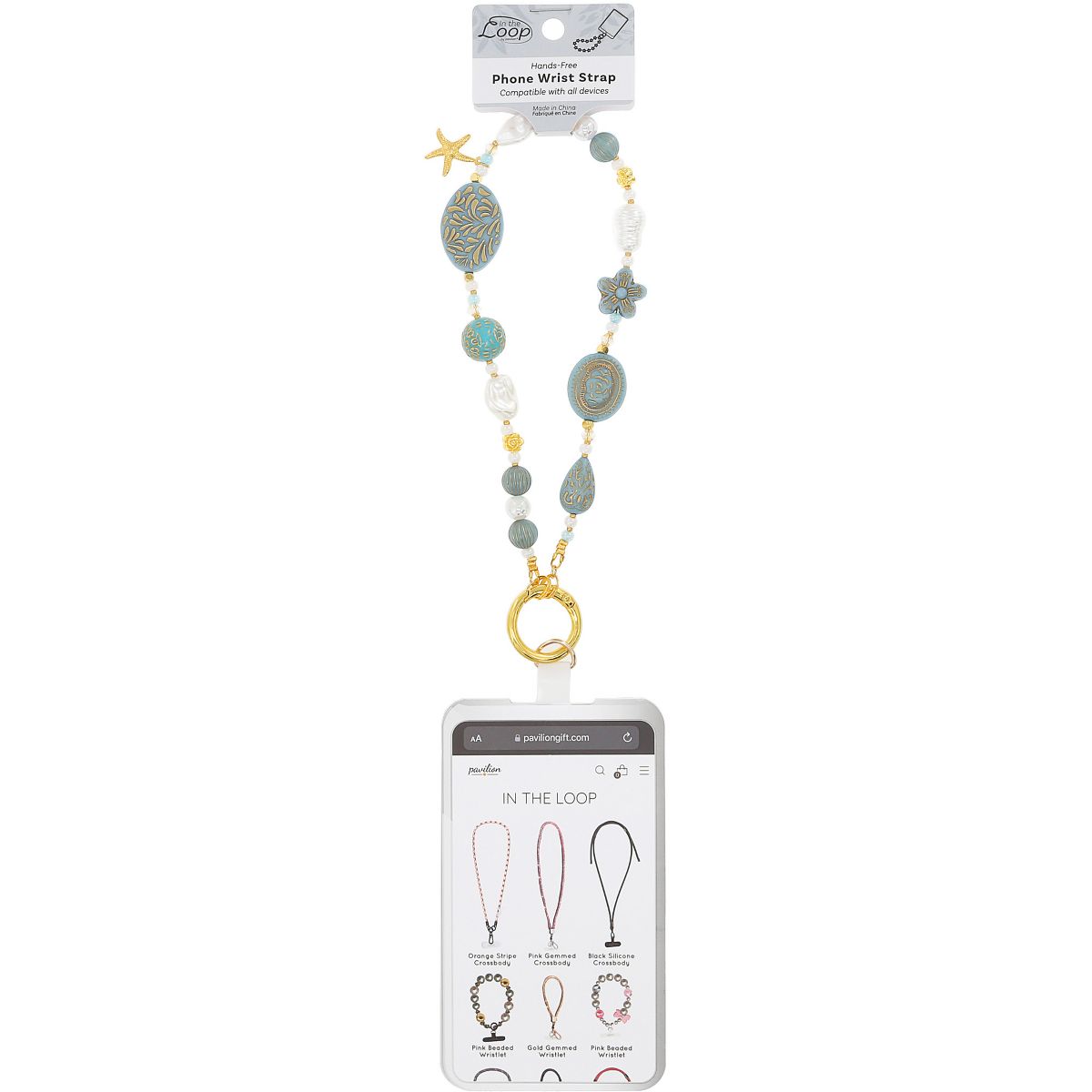 Pavilion Gift Company - Beach - Beaded Hands-Free Wrist Strap - Cell Phone Accessories - thumbnail 7