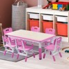 Height Adjustable Kids Table and 6 Chair Set for Ages 2-10, Supports Up to 300 Lbs, Children Multi-Activity Table, for Classrooms, Daycares, Homes - 4 of 4