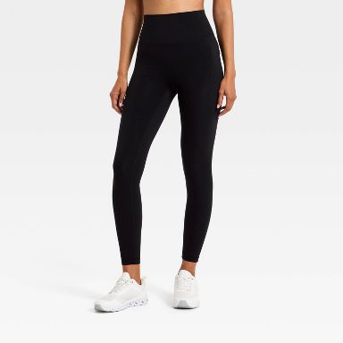 Women's Super Flex High-Rise 7/8 Pocketed Leggings - All In Motion™ AER53 Black XS