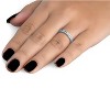 Pompeii3 1ct Diamond Wedding Eternity Stackable 14K Ring New White Gold - 2 of 4