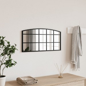 vidaXL Wall-Mounted Mirror with Iron Frame for Bedroom, Living Room, Hallway, Bathroom - Black, 23.6 - 1 of 4