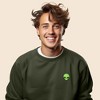Dalix Alien Embroidered Fleece Crewneck Long Sleeve Sweatshirt Mens - 3 of 4