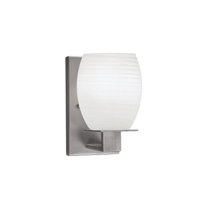 Toltec Lighting Apollo 1 - Light Sconce in  Graphite with 5" White Linen  Shade