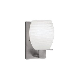 Toltec Lighting Apollo 1 - Light Sconce in  Graphite with 5" White Linen  Shade - 1 of 1