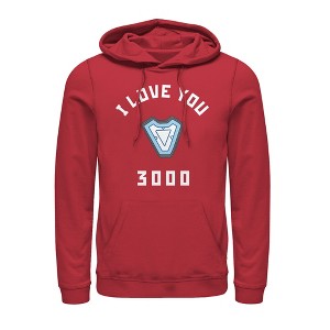 Men's Marvel I Love You 3000 Iron Man Reactor Pull Over Hoodie - 1 of 3