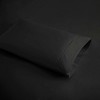 NicBex 4 PCS Cooling Cotton Blend Sheet Set with 1 Flat Sheet,1 Fitted Sheet and 2 Pillowcases,Soft Bed Sheets Machine Washable,Black - 4 of 4