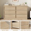 6/7/8-Drawer Dresser - Natural Oak Double Dresser w/Large Storage, Modern Chest for Bedroom/Living Room - 3 of 4