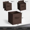 Sorbus 13 Inch 8 Pack Sturdy Collapsible Fabric Storage Cubes with Handle - for Organizing Clothes, Toys, Books, Shelves & more - 3 of 4