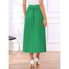 INSPIRE CHIC Women's High Waist Side Zipper Casual Party Flowy Pleated Maxi Skirt - 4 of 4
