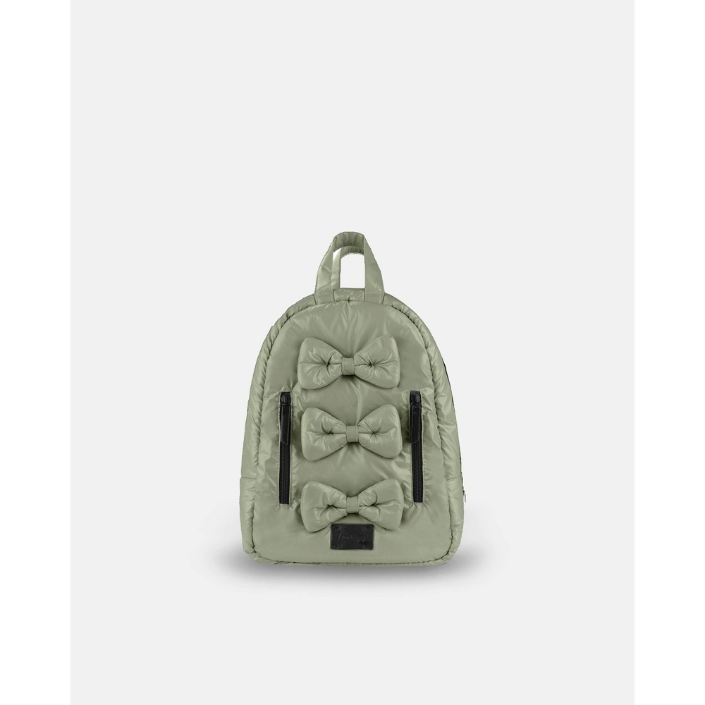 Photos - Travel Accessory 7AM Enfant Kids' 12" Bows Puffer Backpack - Matcha
