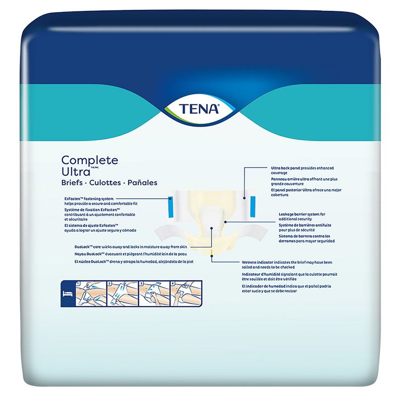 TENA Complete Ultra Disposable Diaper Brief, Moderate, X-Large, 2 of 5