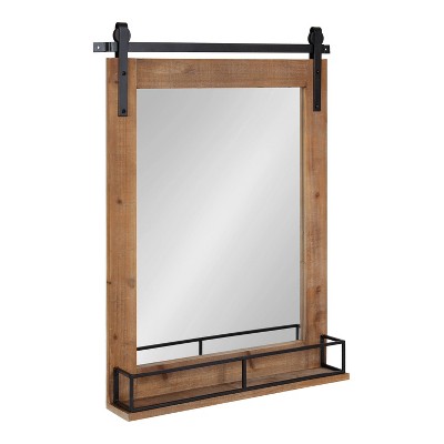 24" x 31" Cates Framed Wall Mirror with Shelf - Kate & Laurel All Things Decor