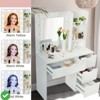 Makeup Vanity with Lights Vanity Desk with USB Ports & Outlets Dressing Table w/ 4 Large Drawers - 4 of 4