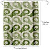 Americanflat 71" x 74" Shower Curtain, Retro Waves In Green by Modern Tropical - 2 of 4