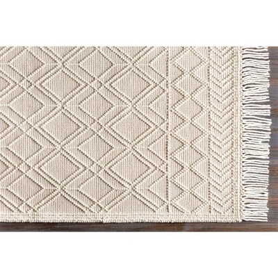 Serene Haven Hand-Knotted Wool Beige Area Rug, 8' x 10'