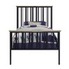 79"Twin Bed Zudora Bed Oak Sand Gary Finish - Acme Furniture: Cotton Upholstery, Chrome Frame - 3 of 4