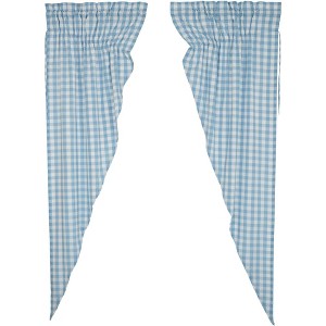 Annie Buffalo Blue Check Prairie Long Panel Set of 2 84x36x18 VHC Brands - 1 of 4
