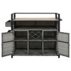 AZL1 Life Concept Utility Storage Bins Patio Backyard Garden Poolside Storage with 2 Shelves, 2 Doors, and 6 Drawer, Gray, 52.8"*28.3"*41.5" - 4 of 4