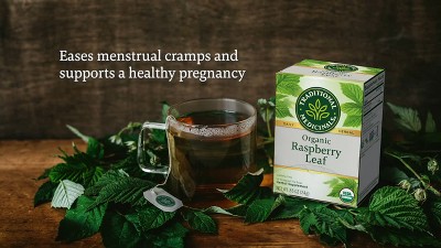 Organic Raspberry Leaf Herbal Tea Bags for Menstrual Support