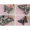 Alilang Vintage-Inspired Silvery Tone Butterfly Brooch Pin with Crystal Rhinestone Accents - 3 of 4