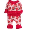 RuffleButts Baby Girls Knit Long Sleeve Ruffle Flare Romper - 2 of 2