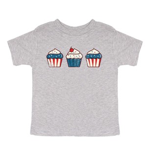 The Juniper Shop Patriotic Cupcakes Toddler Short Sleeve Tee - 1 of 4