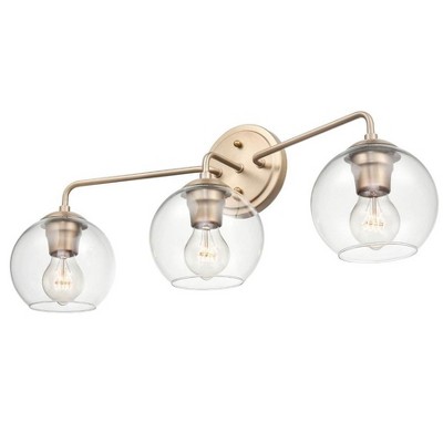 Elegant 3-Light Gold Vanity Fixture for Modern Bathrooms
